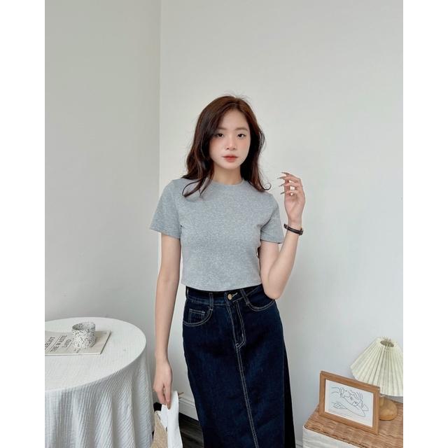 Áo phông nữ croptop cộc tay dáng ngắn a238311 germe