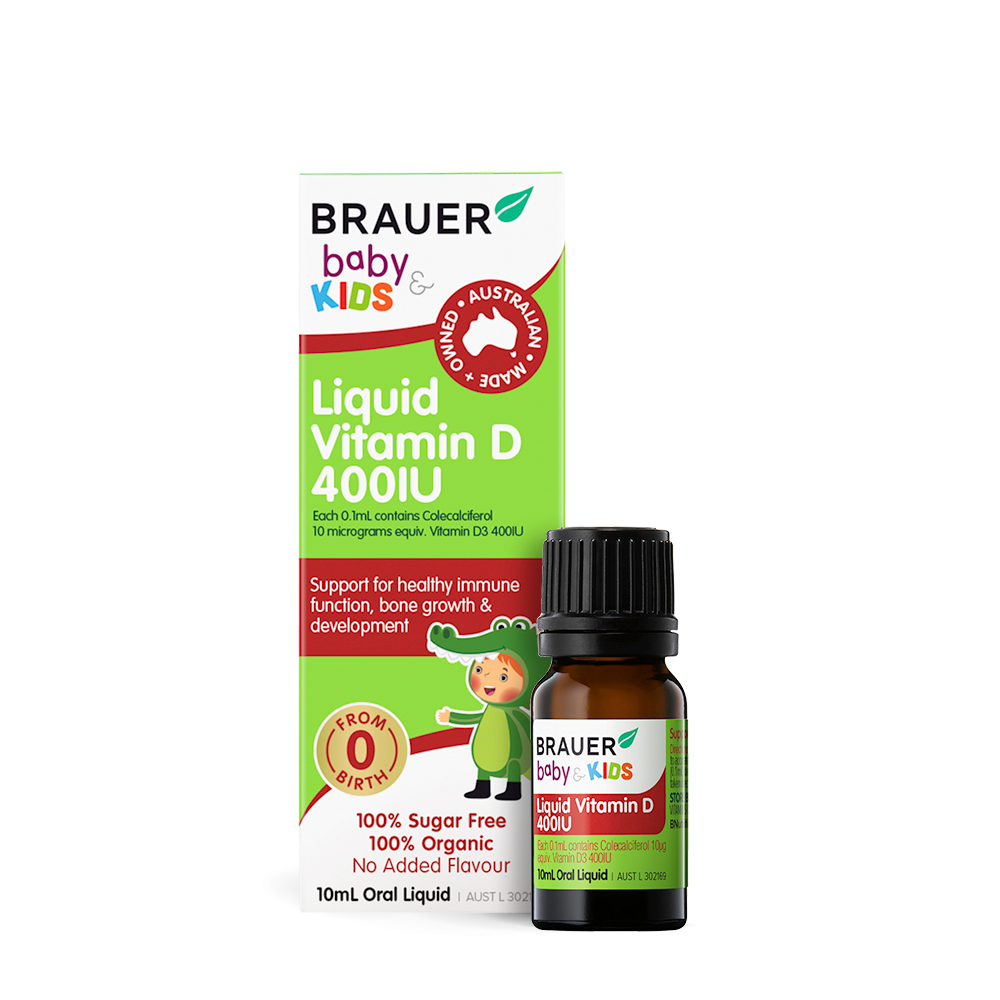 Brauer Baby &amp; Kids Liquid Vitamin D 400IU 10ml - Bổ sung Vitamin D cho trẻ sơ sinh (10ml)