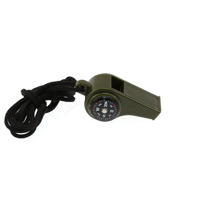 3 In 1 Whistle Compass Thermometer Lanyard Multi-function Outdoor Camping Hiking Emergency Survival Gear Tool
