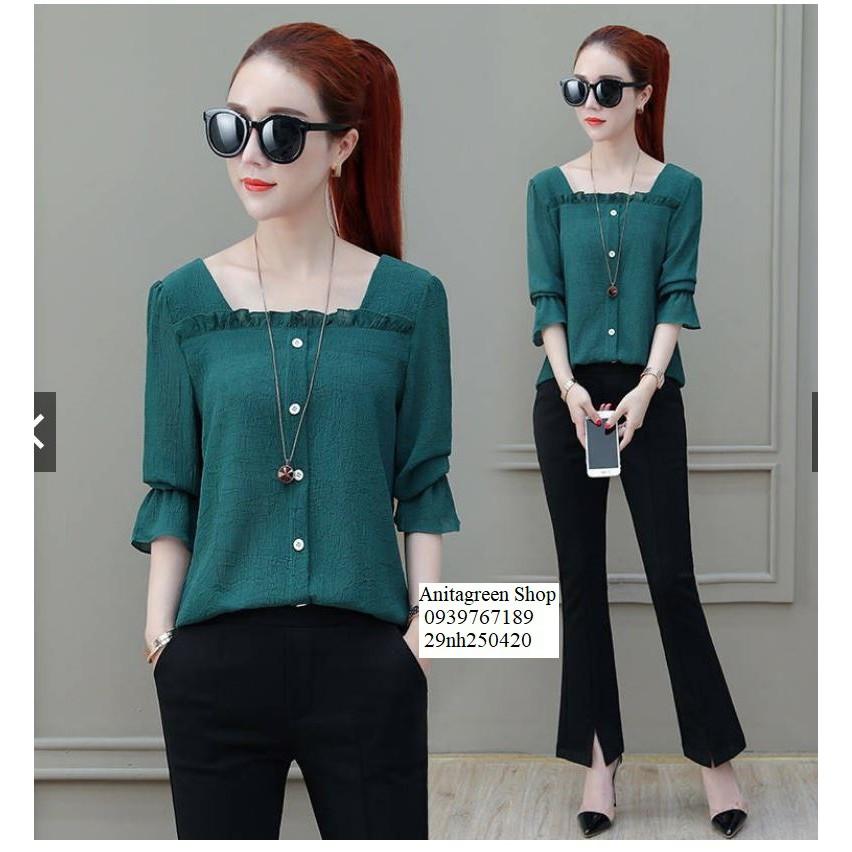 Nh250420-SƠ MI NỮ VIỀN BÈO s-6xl