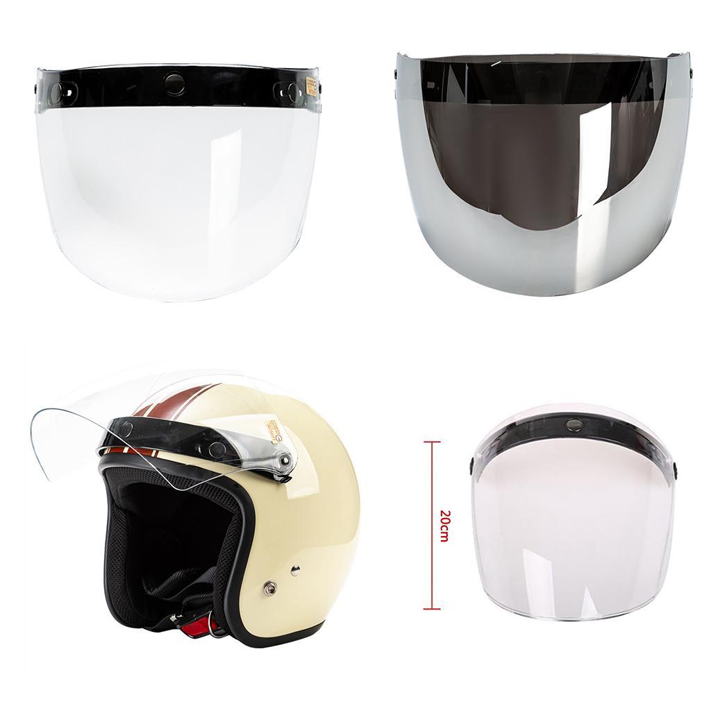 2Pcs Retro Open Face Helmet Visor Wind Shield Lens Anti-fog Anti-scratch