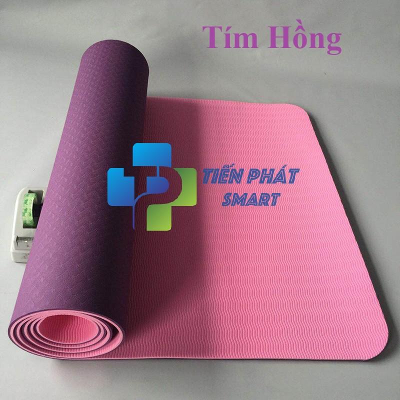 Combo Thảm yoga 6mm TPE 2 lớp + chai xịt vệ sinh ( kèm túi lưới)