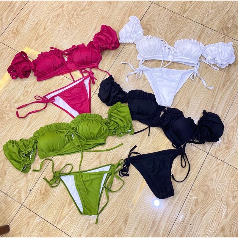 Bikini 2 mảnh tay phồng (hình thật khách mặc)