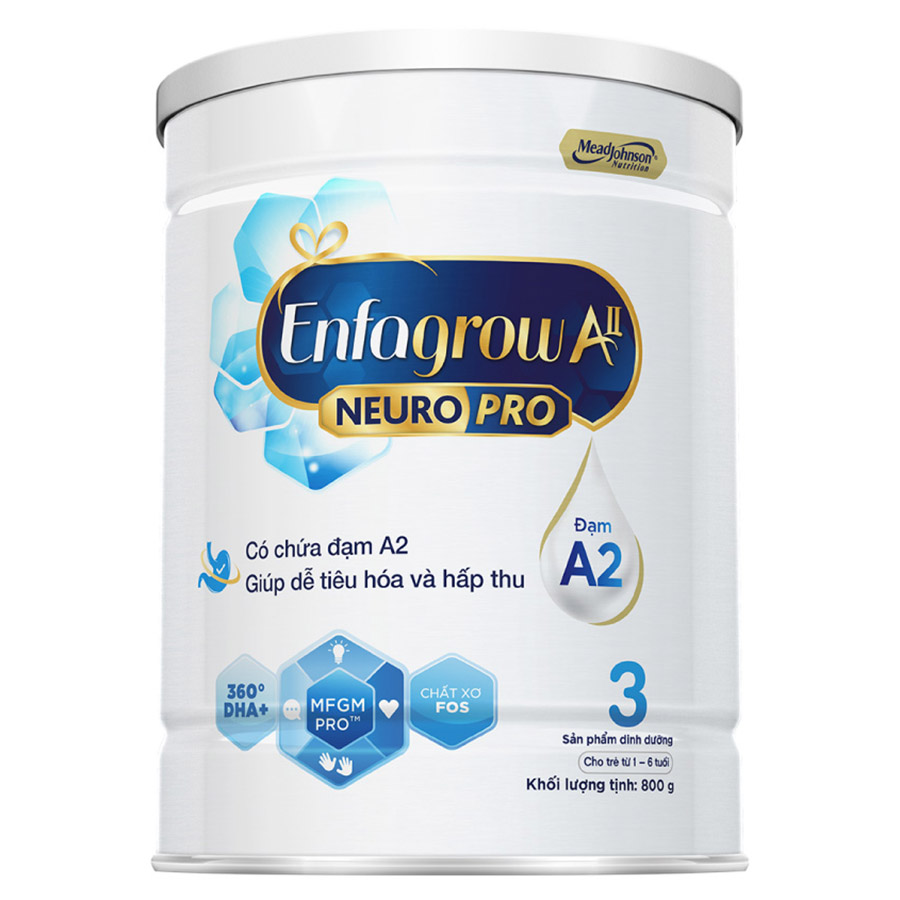 Sữa bột Enfagrow A2 Neuropro 3 cho trẻ từ 1 – 6 tuổi – 800g