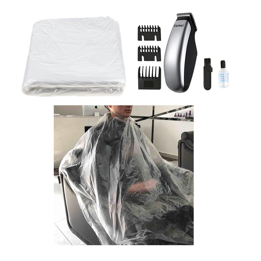 Mens Electric Hair Cutting Trimmer Shaver With 50pcs Barber Capes