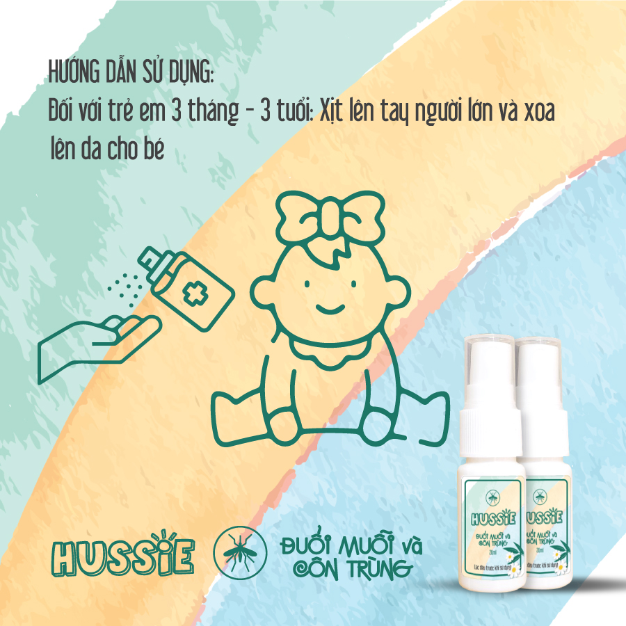HUSSIE – Xịt đuổi muỗi và côn trùng