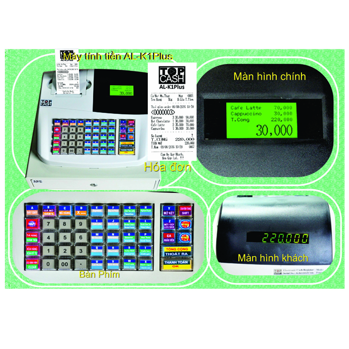 Máy tính tiền Topcash AL-K1Plus
