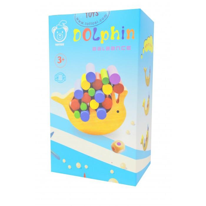 Cá heo cân bằng đồ chơi gỗ