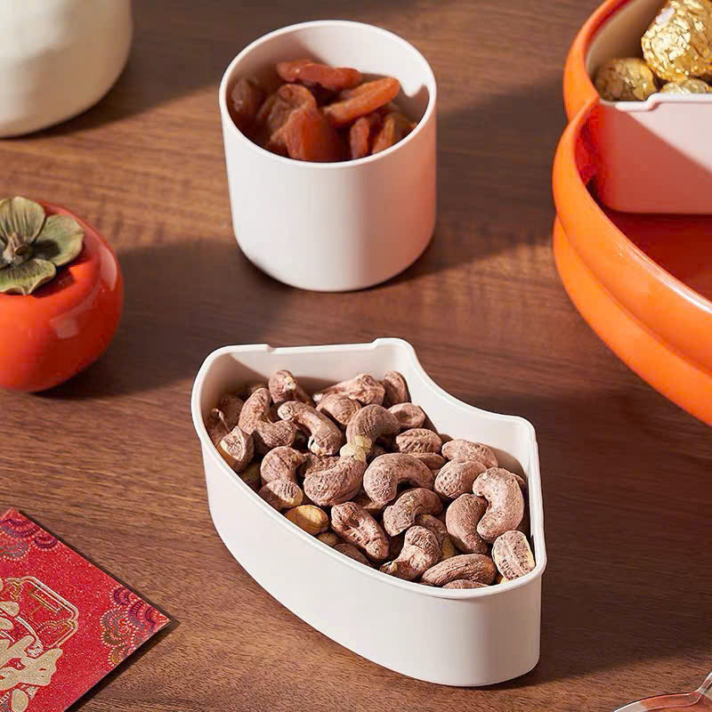 Khay Đựng Mứt Tết 5 Ngăn Hình Quả Hồng – Khay Bánh Kẹo, Hạt, Trái Cây, Mang Ý Nghĩa No Đủ – Trang Trí Tết Sang Đẹp - HÀNG CHÍNH HÃNG MINIIN