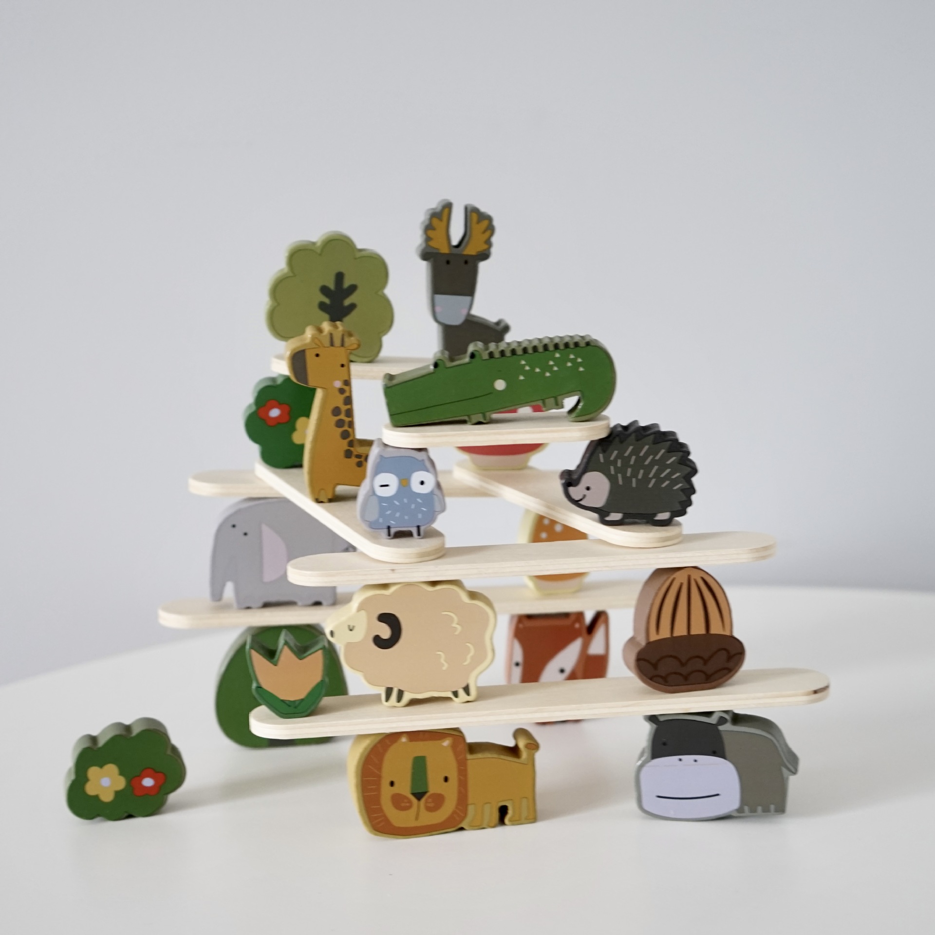 Đồ Chơi Xếp Hình Cân Bằng Bập Bênh Hình Động Vật Montessori - Rèn Luyện Kĩ Năng Tập Trung Cho Bé