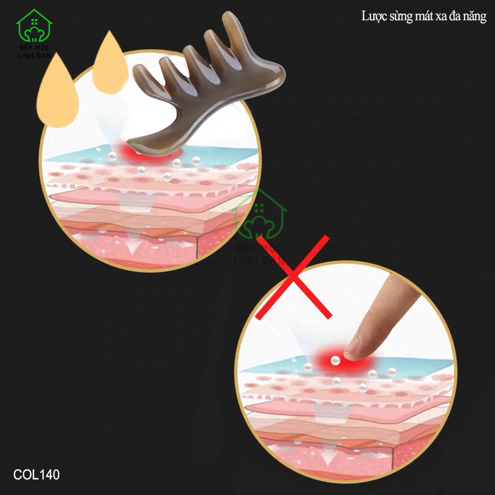 Lược Sừng Đa Năng Thần Thánh Chuyên dụng Massage