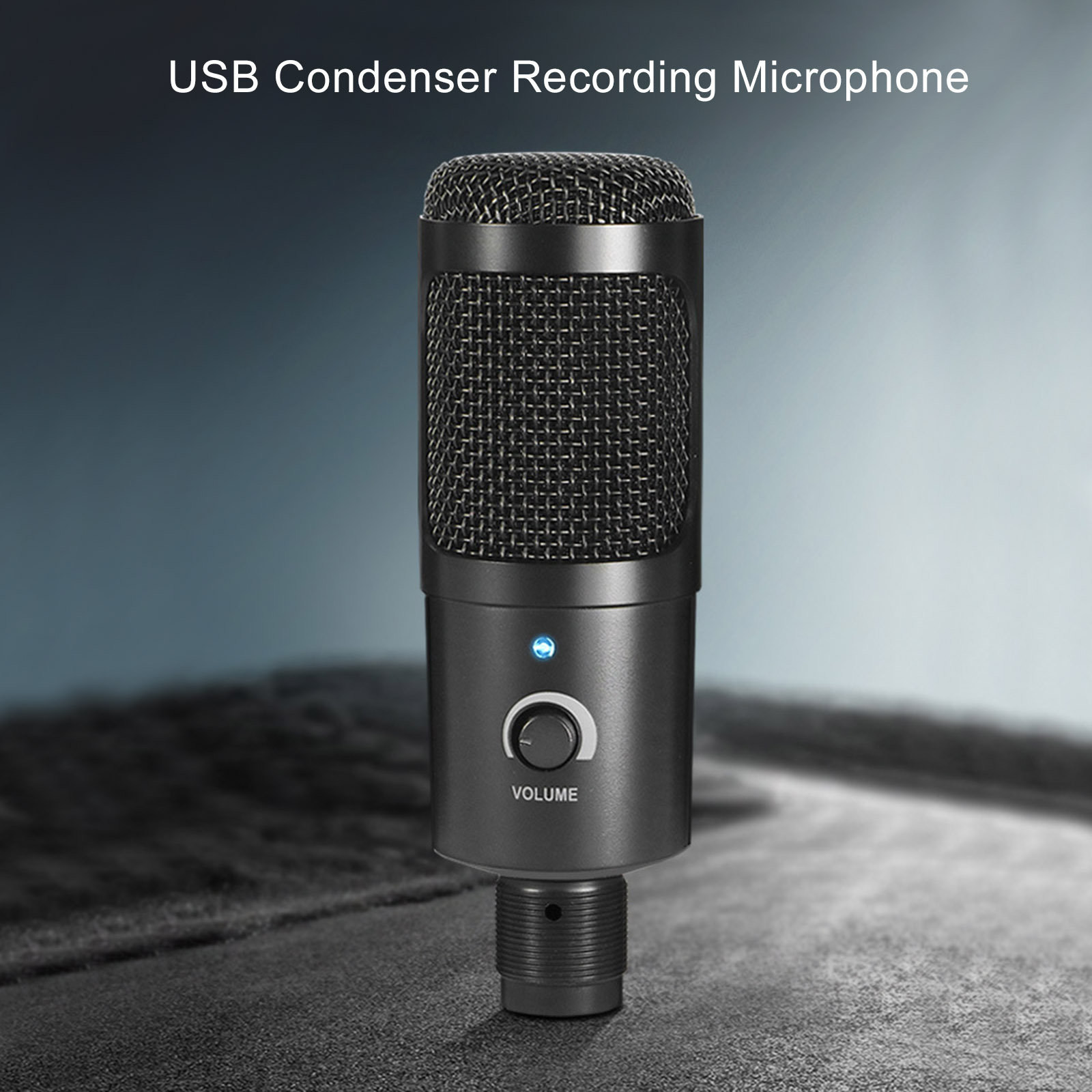 Micrô Kim Loại Ghi Âm USB Cho Máy Tính Xách Tay Cardioid Studio Có Chân Máy
