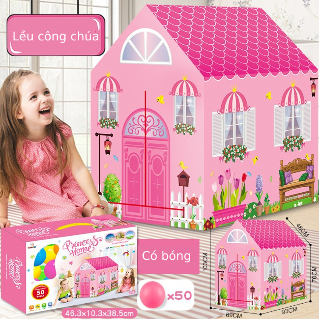 Đồ chơi trong nhà Lều kẹo trẻ em, cảnh sát, cứu hỏa, công chúa, siêu thị, khủng long EASYTOY