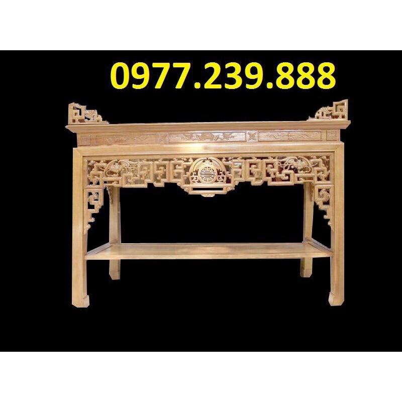 Án gian bàn thờ gỗ mít ta chân 12cm hàng xịn Pu