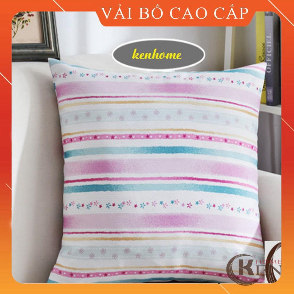 Gối Tựa Lưng | Gối Tựa Sofa, Gối Vuông Trang Trí In Hoạt Tiết Hoa Lá Hiện Đại Kích Thước 45x45cm