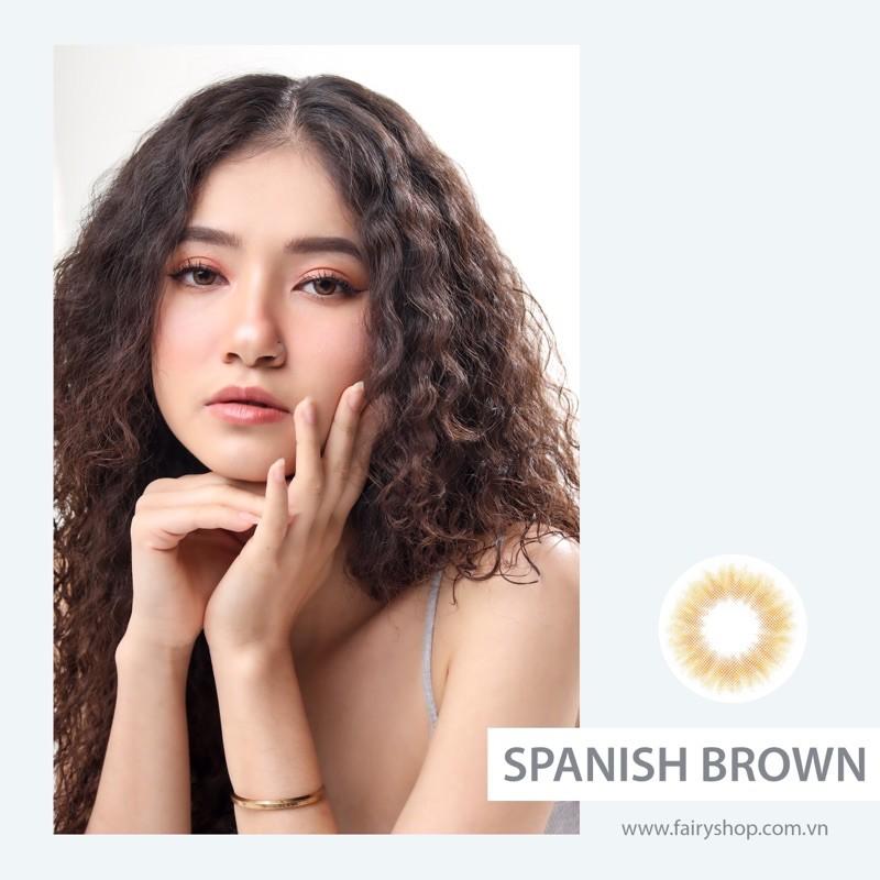 Áp tròng Spanish Brown 14.0mm - Kính Áp Tròng FAIRY SHOP CONTACT LENS độ cận 0 đến 8