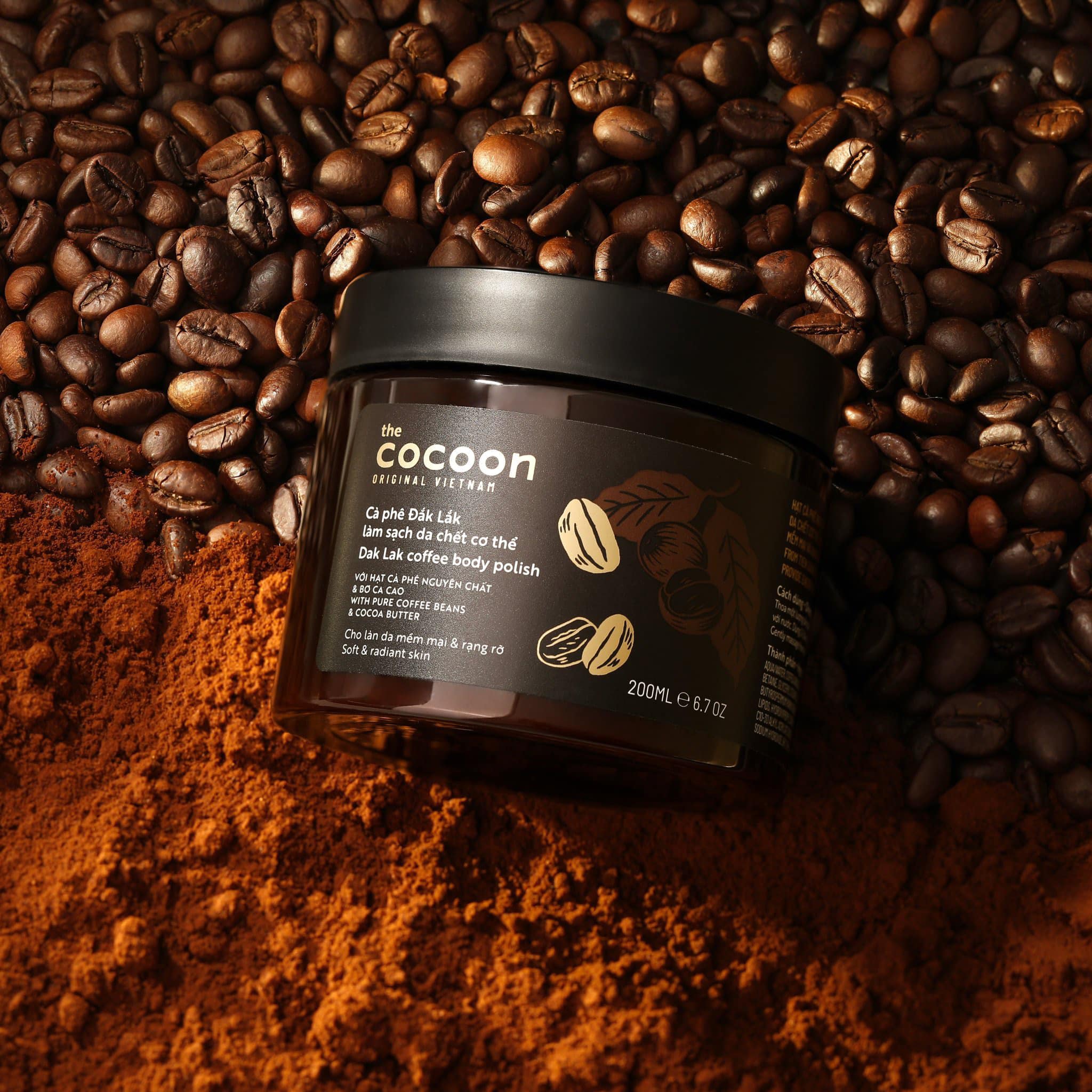 Tẩy Da Chết Cocoon Dak Lak Coffee Body Polish Từ Cà Phê Đak Lak 200ml