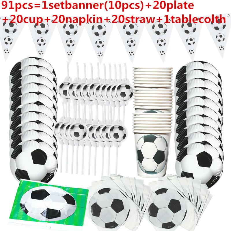 1 Bộ Thế Giới Chủ Đề Bóng Đá Bóng Đá Xanh Sinh Nhật Trẻ Em Dùng Một Lần Bộ Đồ Ăn Băng Cốc Đĩa Dự Tiệc Cung Cấp