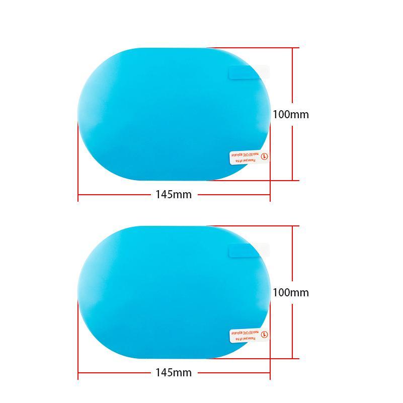 Set 2 phim dán gương chiếu hậu xe hơi/gương nhà tắm chống nước mưa/sương mù chất lượng cao