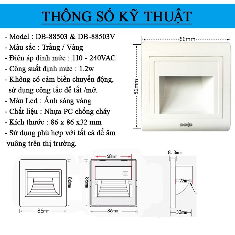 Đèn cầu thang - Đèn cảm ứng cầu thang- đèn LED âm tường chân bậc cầu thang cảm biến