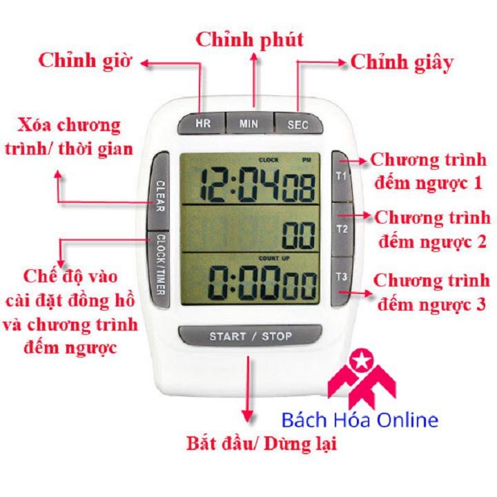 Đồng hồ bấm giờ đếm ngược điện tử 3in1 PS-370