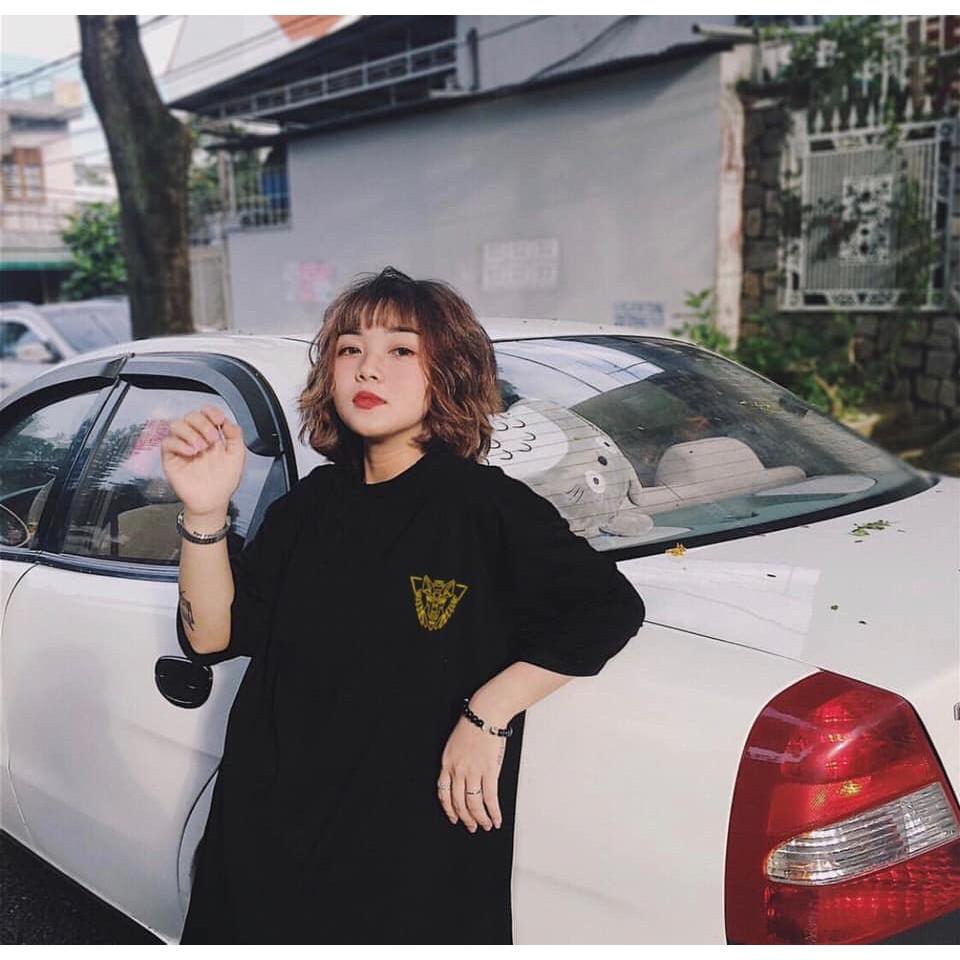 Áo thun tay lỡ logo đầu hổ