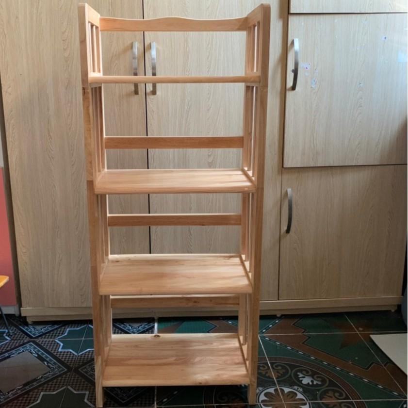 Kệ Sách Gỗ 4 Tầng 50cm-Gỗ Tự Nhiên Bền Đẹp
