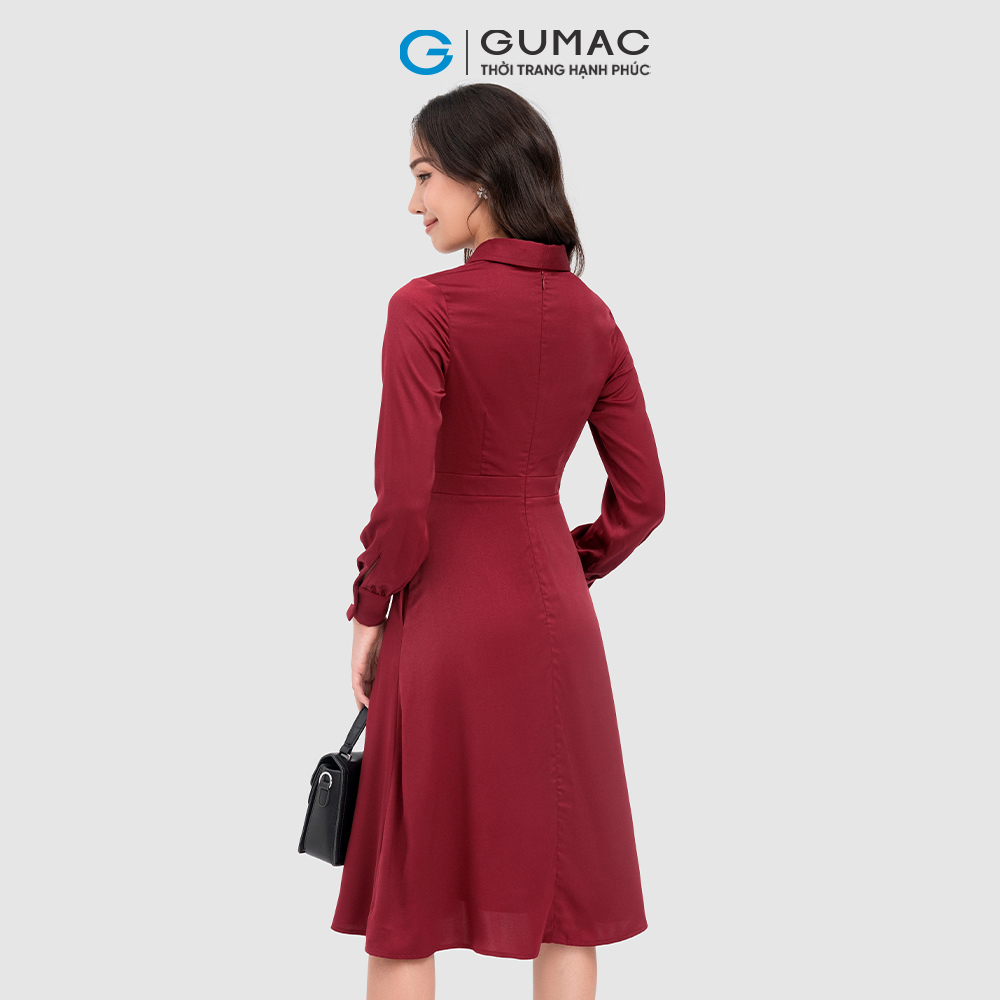 Đầm sơ mi GUMAC DC11098 phom A thanh lịch