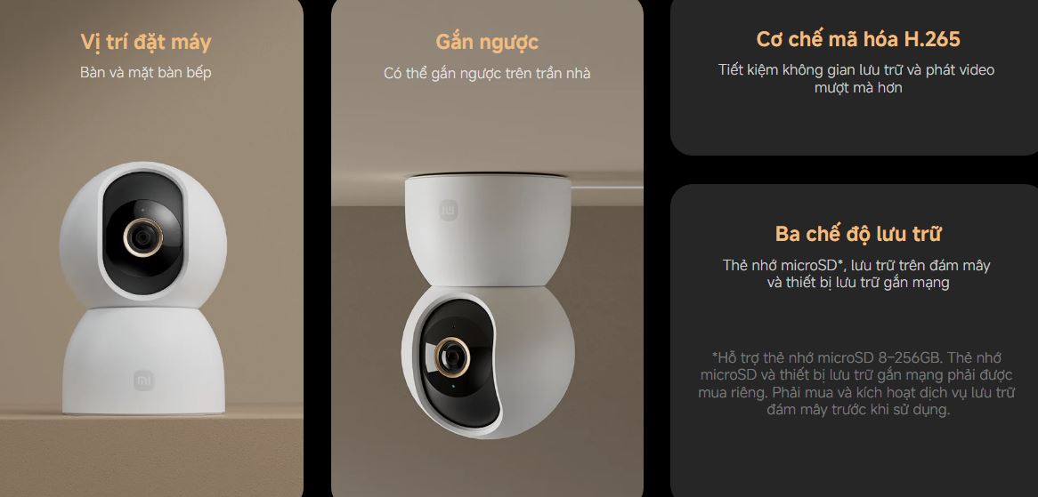 Camera quan sát Xiaomi Smart C500 xoay 360° 3,5K UHD Bản quốc tế - GiaPhucStore | Hàng Chính Hãng
