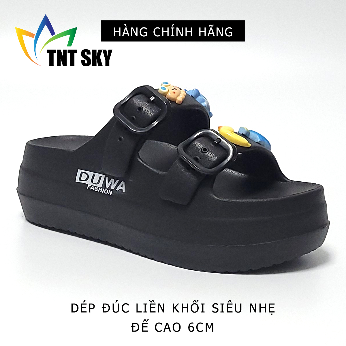 Dép Nữ Đúc Liền Khối Siêu Nhẹ Đế Cao 6CM - Hàng Chính Hãng - TK5212