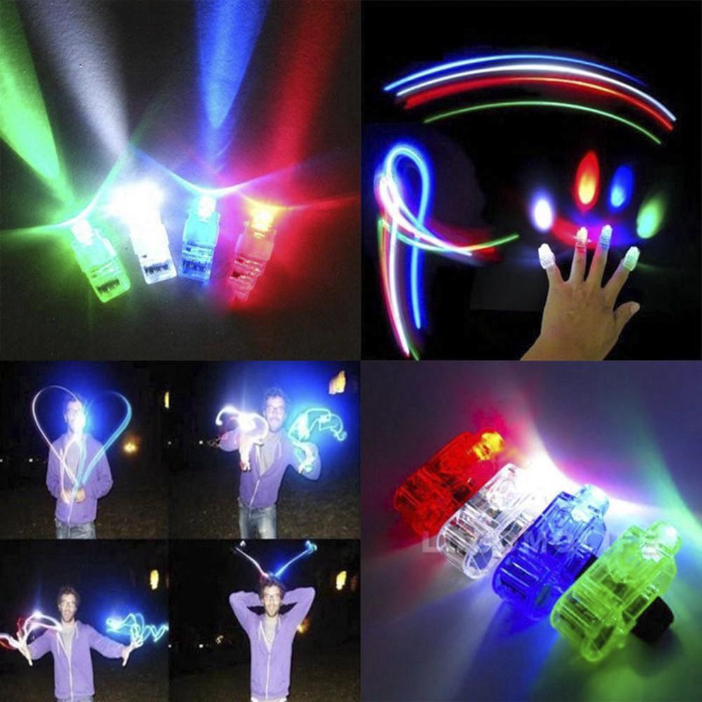 10 Ngón tay phát sáng Led Finger-10 cái vòng đèn LED laser phát sáng gắn trên ngón tay