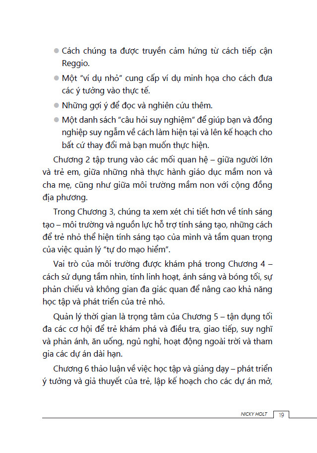 Sách Cẩm nang giáo dục mầm non theo cách tiếp cận Reggio