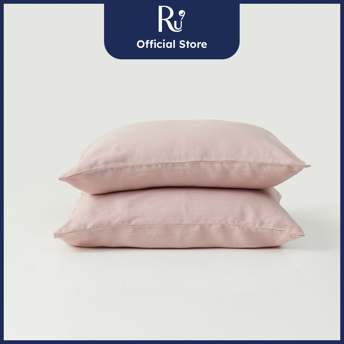 Bộ 2 Vỏ Gối Nằm Linen Ru9 100% từ thiên nhiên - 6 Màu Sắc