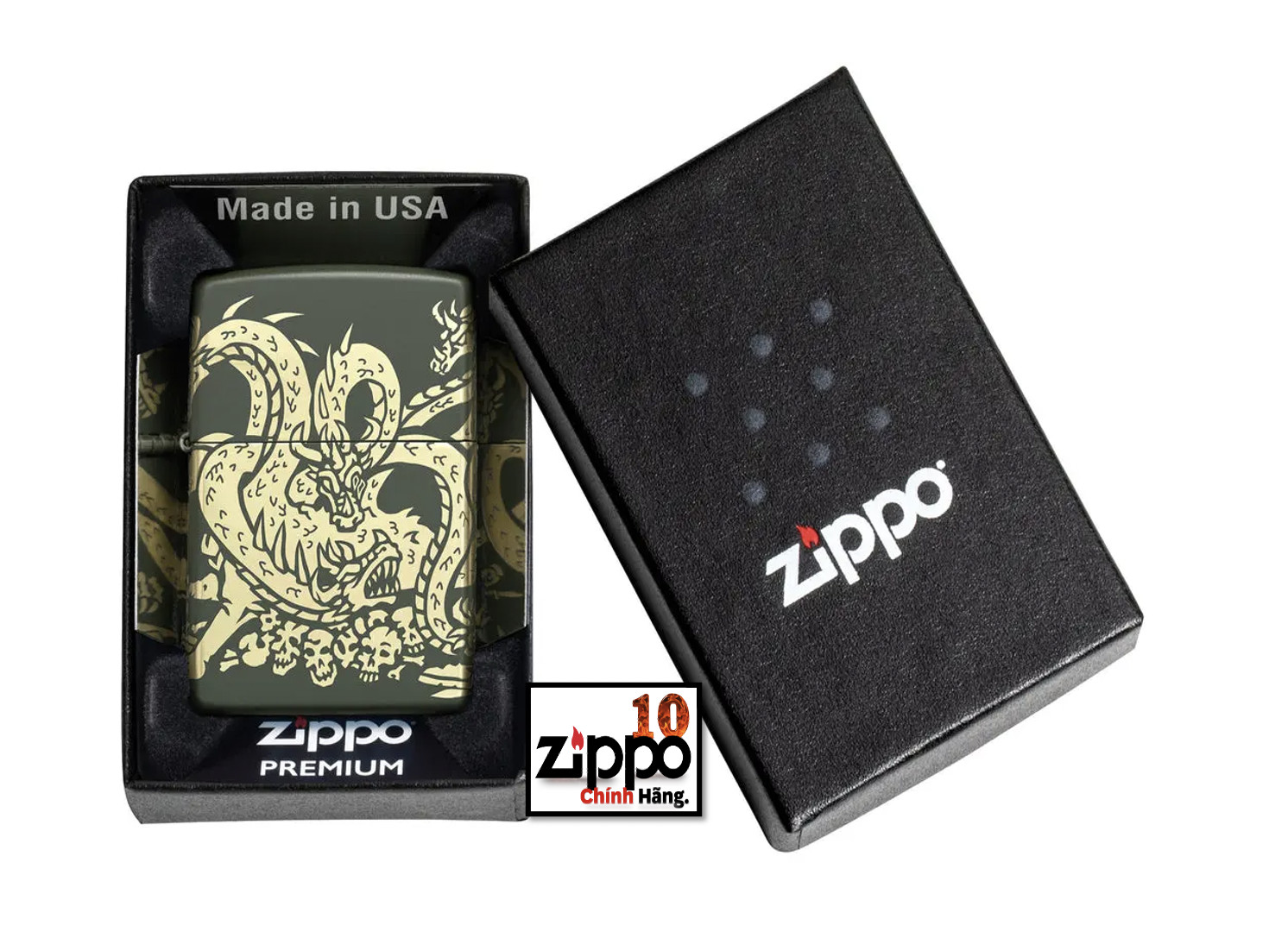 Bật lửa ZIPPO 48907 Dragon Design - Chính hãng 100%