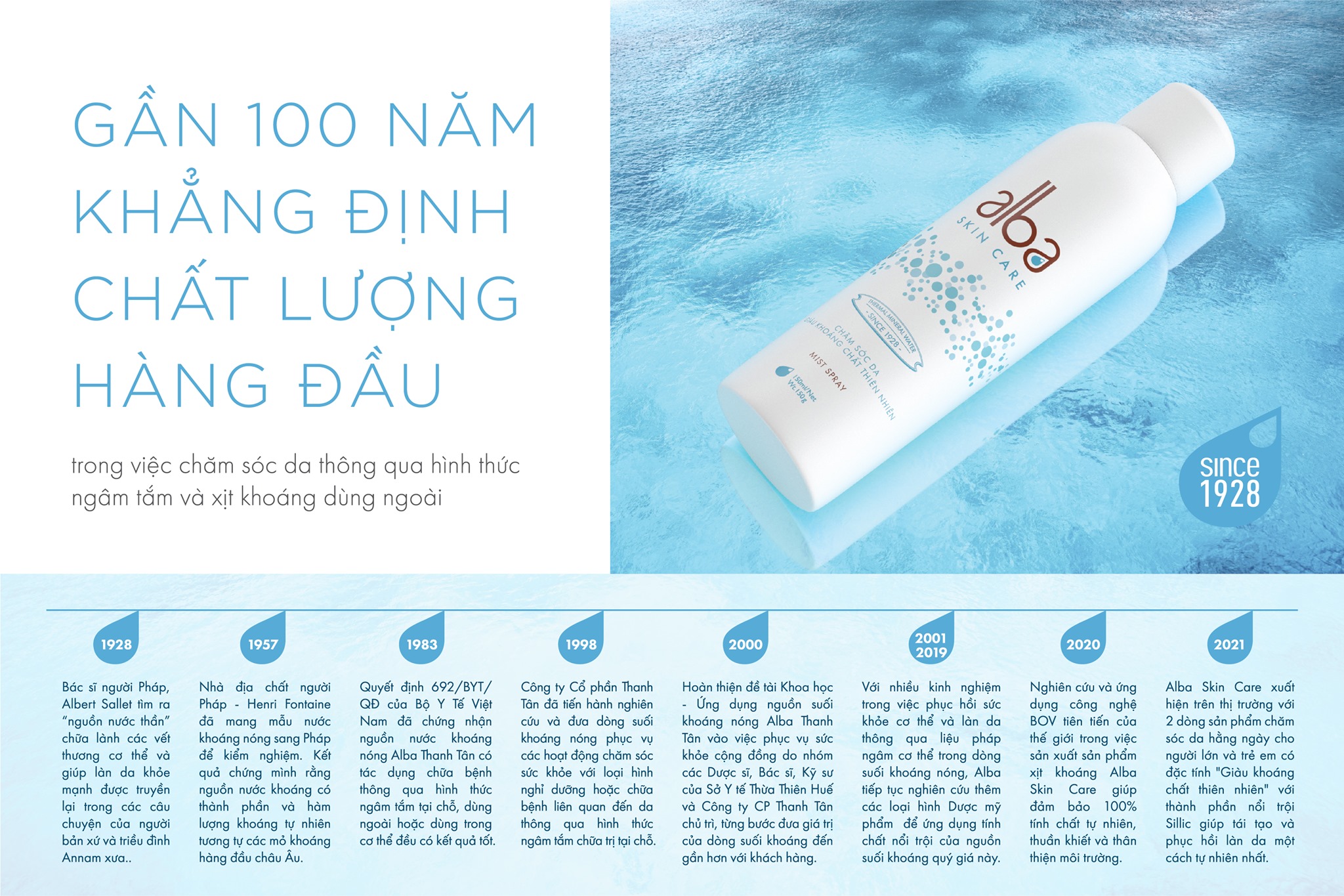 Xịt khoáng Alba Skin Care dưỡng ẩm và tái tạo da AB150 (150ml)