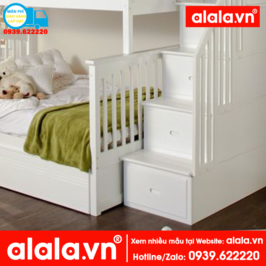 Giường tầng ALALA105 (1m2, 1m4) gỗ thông nhập khẩu - www.ALALA.vn® - Za.lo: 0939.622220