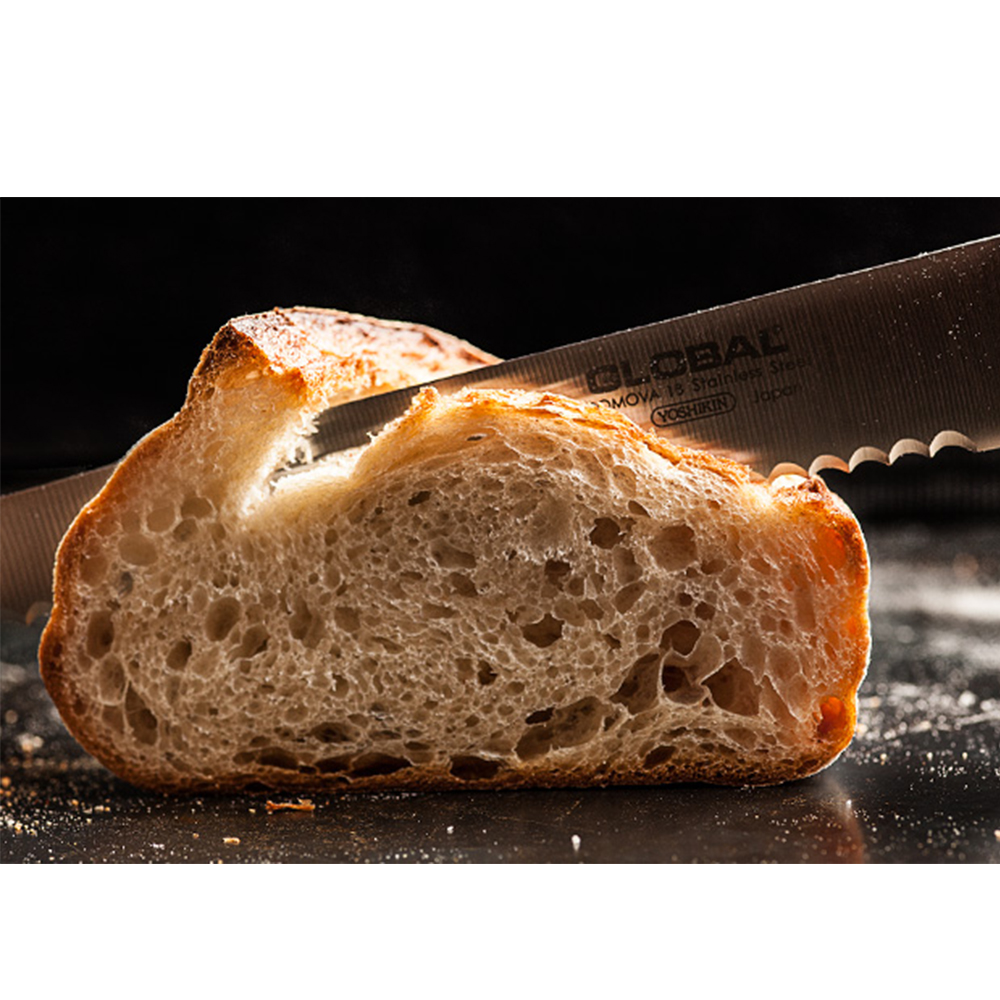 Dao bếp Nhật cao cấp Global G9 Bread - Dao cắt bánh mỳ (220mm) - Dao bếp Nhật chính hãng