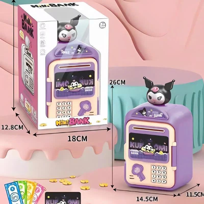 Két Sắt Mini Kuromi, Melody, Mario Có Vân Tay Thông Minh, Két Sắt Đựng Lì Xì Cho Bé
