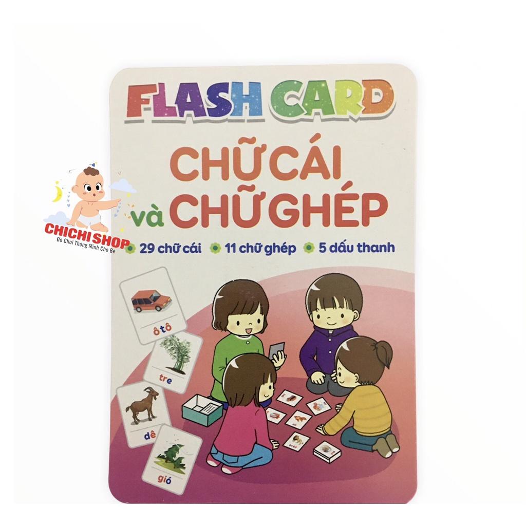 Bộ Thẻ Học Thông Minh Flashcards Giúp Bé Học Chữ Cái, Số Đếm và Chữ Ghép Tiếng Việt