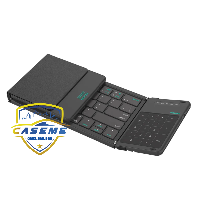 Bàn Phím Bluetooth Gập Gọn Nillkin Cube Chính Hãng – Tích Hợp Touchpad, Bọc Da Cao Cấp, Dành Cho Smartphone, iPad, Laptop - Hàng Chính Hãng