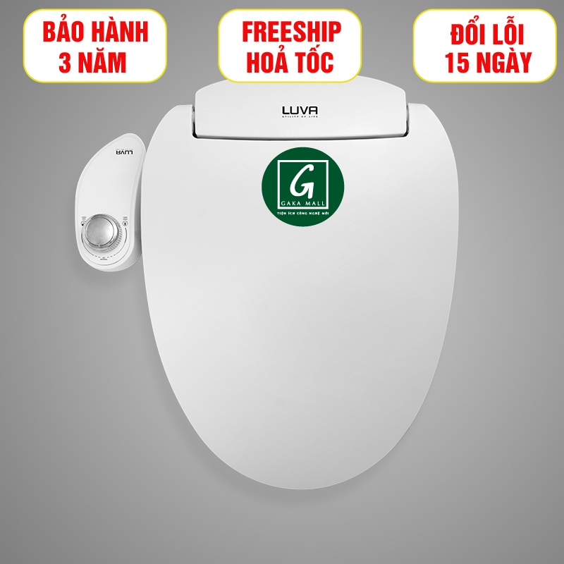 Nắp bồn cầu thông minh LUVA BIDET - LB203 tự rửa vòi phun, không dùng điện, xuất Hàn Quốc, BH 3 năm, đổi lỗi 100 ngày. Tặng lọc nước đa năng LUVA GK1