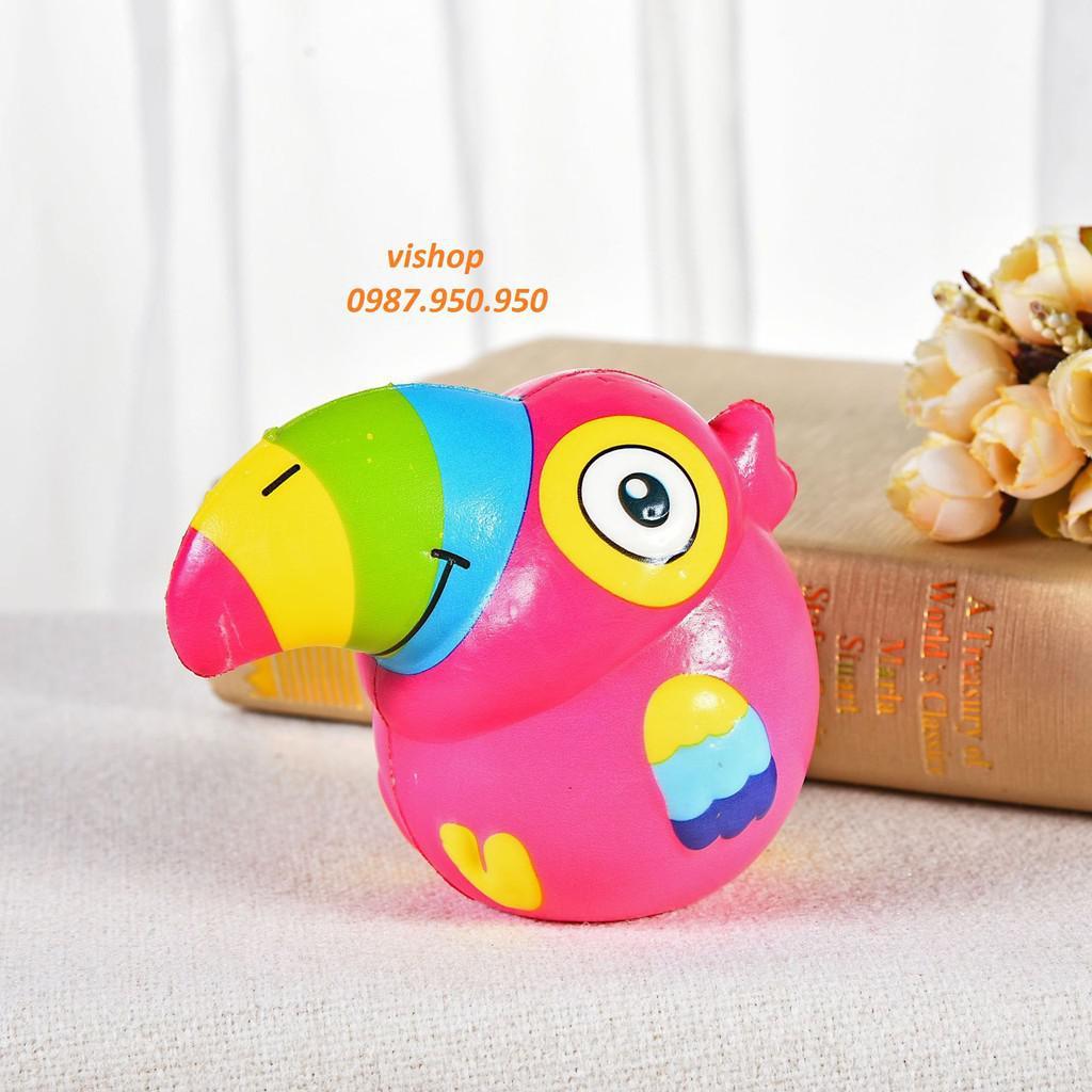 Squishy con vẹt nhiều màu sắc Siêu rẻ