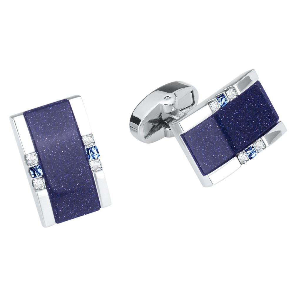 Elegant Crystal Cufflinks Rectangle Cuff Links For Men Wedding Party Gifts