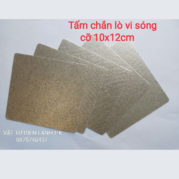 Tấm chắn lò vi sóng 10x12cm - Bạc chắn sóng Lvs