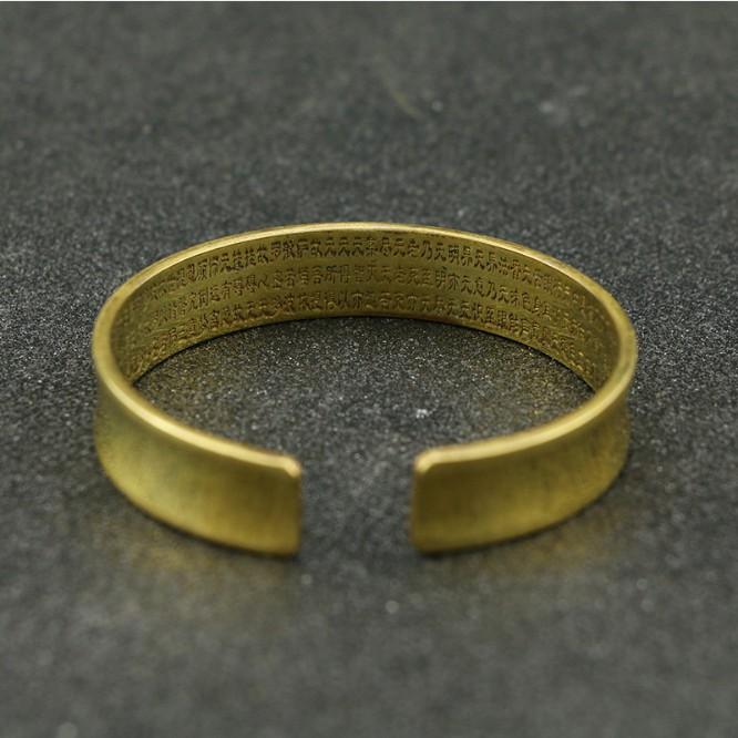 KHO-HN * Vòng tay đồng vàng khắc Lục Tự Chân Ngôn và Bát Nhã Chân Kinh