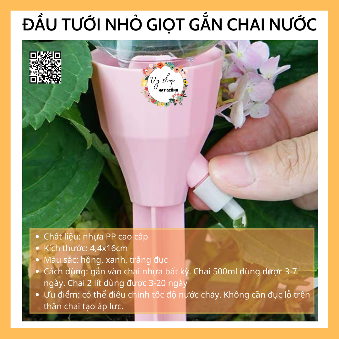 Đầu tưới tự động nhỏ giọt gắn chai nước cao cấp