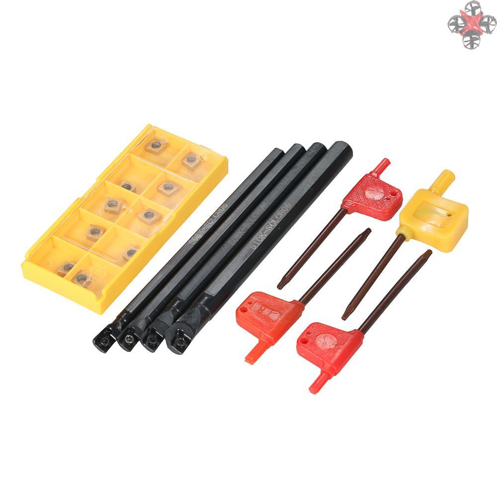 Bộ 10 Phụ Kiện Ống Nối Cacbua Ccmt060204-Hm + 6 / 7 / 8 / 10mm Sclcr06