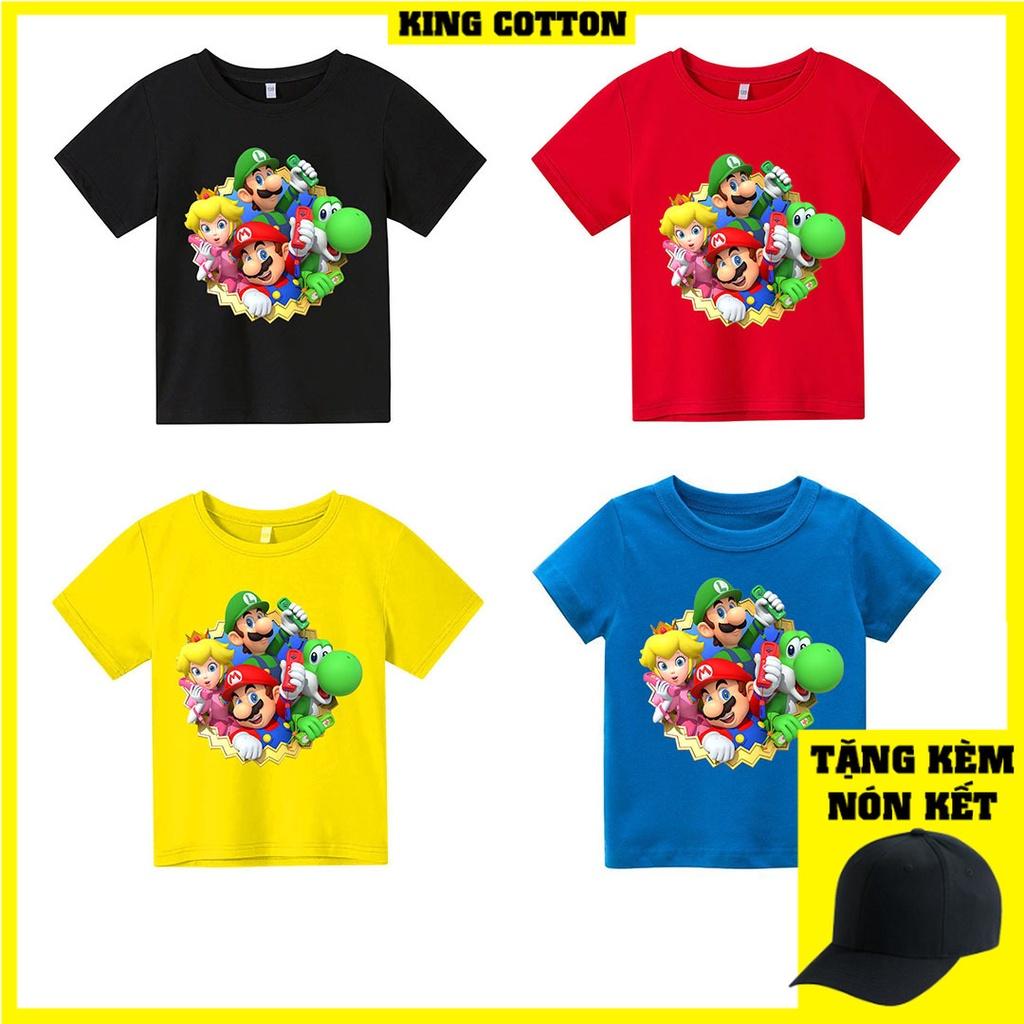 Áo thun trẻ em Super Mario Có size người lớn, King Cotton