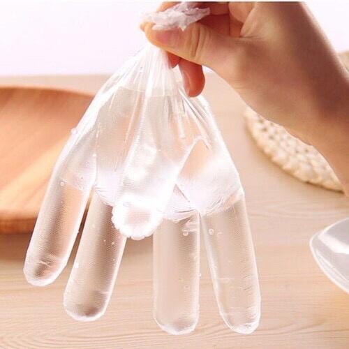 Hộp 200 chiếc găng tay nilon dùng 1 lần cho chị em