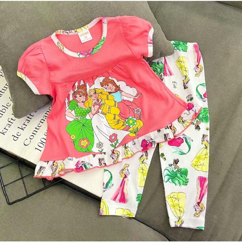 Bộ bé gái thun borip in hình mềm đẹp dáng babydoll từ 10 đến 21 ký - Bộ quần áo trẻ em